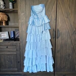 New (Never worn) Semi Formal Sky Blue Prom Dress